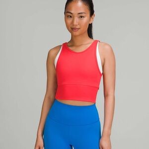 LULULEMON POWER PIVOT REVERSIBLE TANK 
CANARY RED